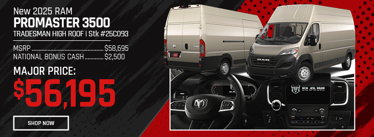 New 2025 RAM PROMASTER 3500 TRADESMAN